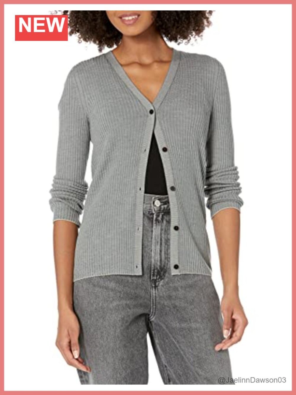 Theory Slim V-Neck Micro Stripe Cardigan Long Sleeve Knit